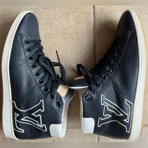 Louis Vuitton | Shoes | Louis Vuitton Black Leather Hightop  display picture 1